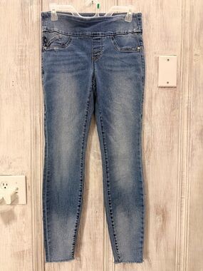 Rock & Republic Denim Rx Fever Pull-On Skinny Jeans Size 4M Raw Hem Ankle Jeans